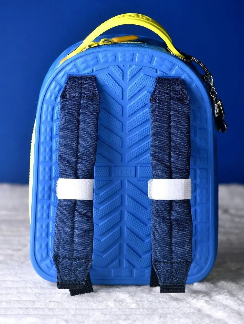 Crocs Mini Backpack Blue/Yellow Zipper - Like New